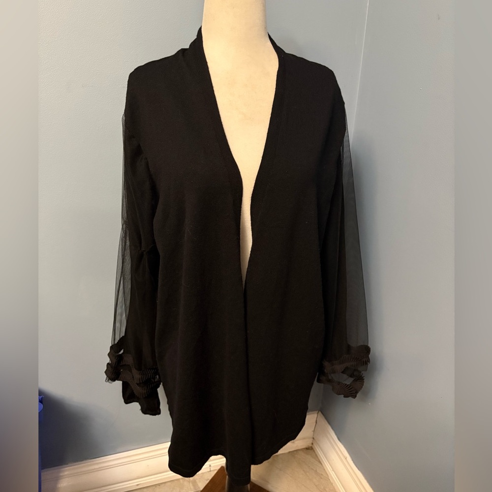 Alfani Black Open-Front Cardigan